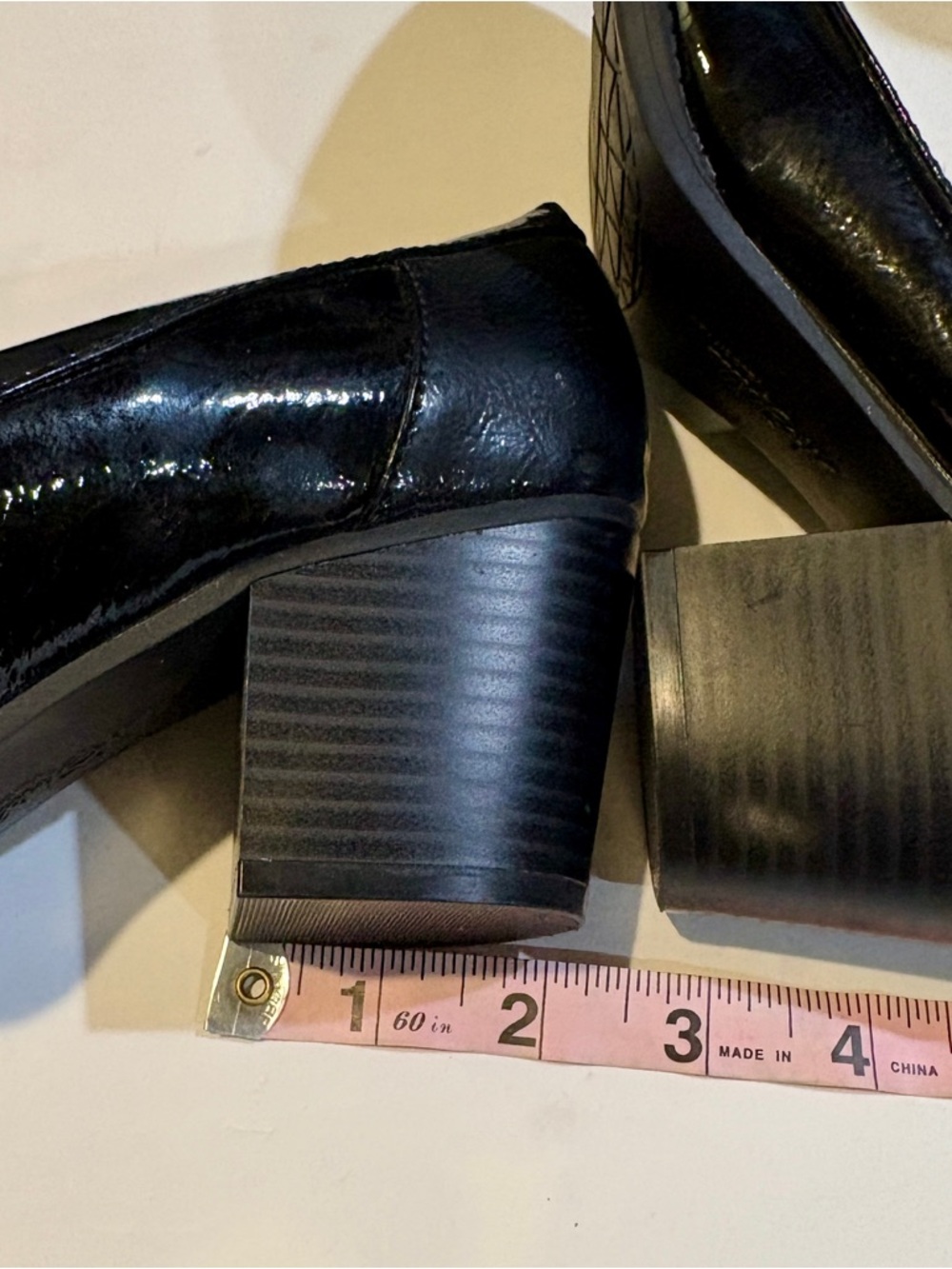 Life Stride BLK Patent Penny Loafers Comfort Work Career Teacher Shoes Like New - Picture 7 of 10